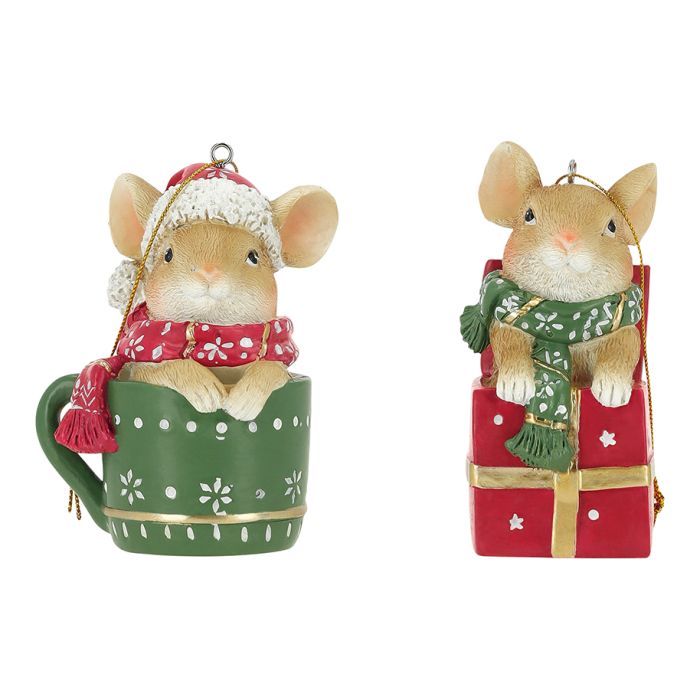 Ornament mouse 2ass poly