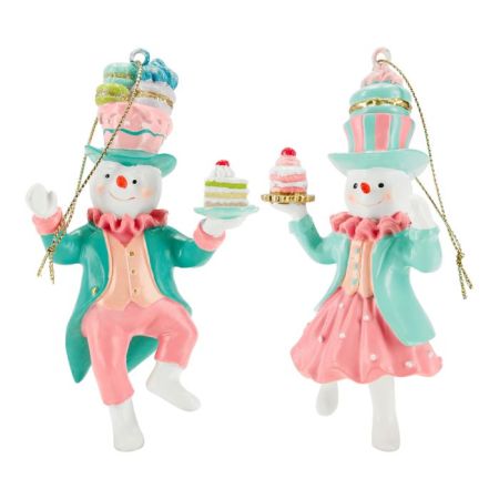 Snowman hanging ornament 2ass poly
