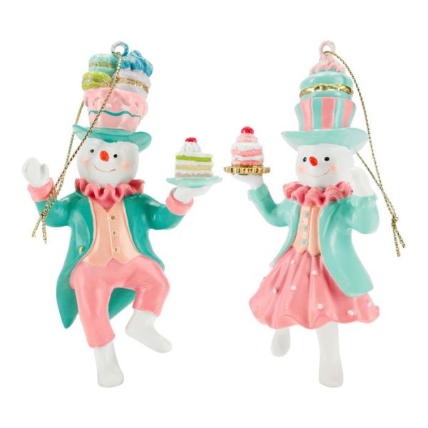 Snowman hanging ornament 2ass poly