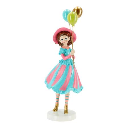 Girl with balloon poly