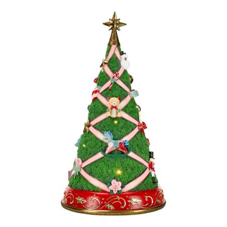 Christmas tree decorated 45,5cm poly