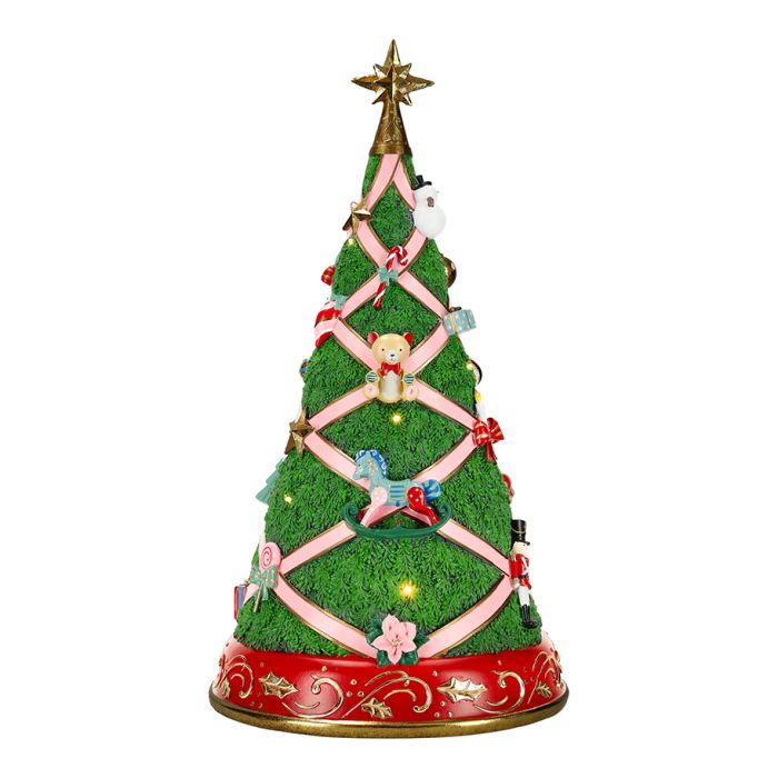 Christmas tree decorated 45,5cm poly