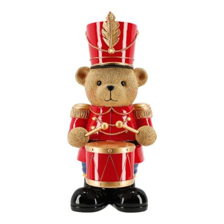 Nutcracker bear with drum 46cm poly