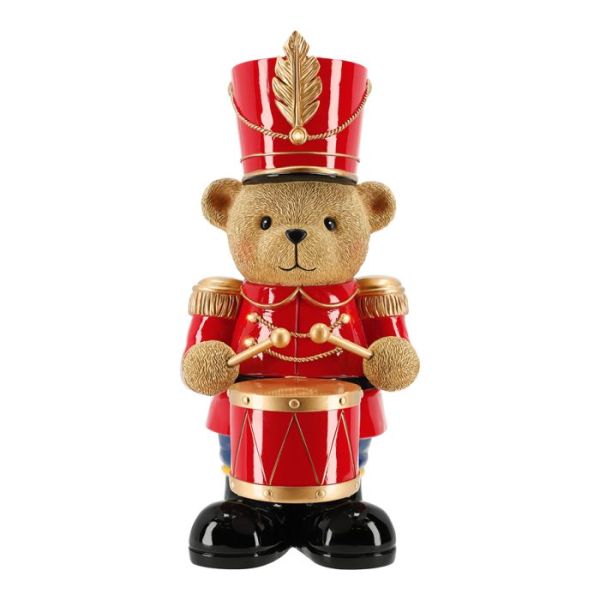 Nutcracker bear with drum 46cm poly