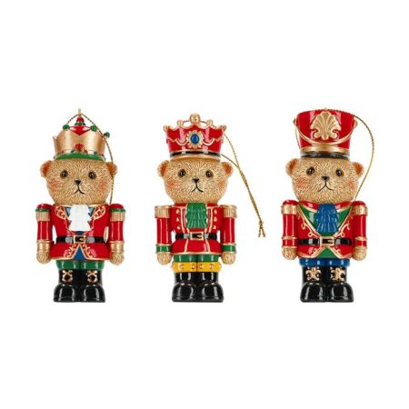Bear hanging ornament 3ass poly
