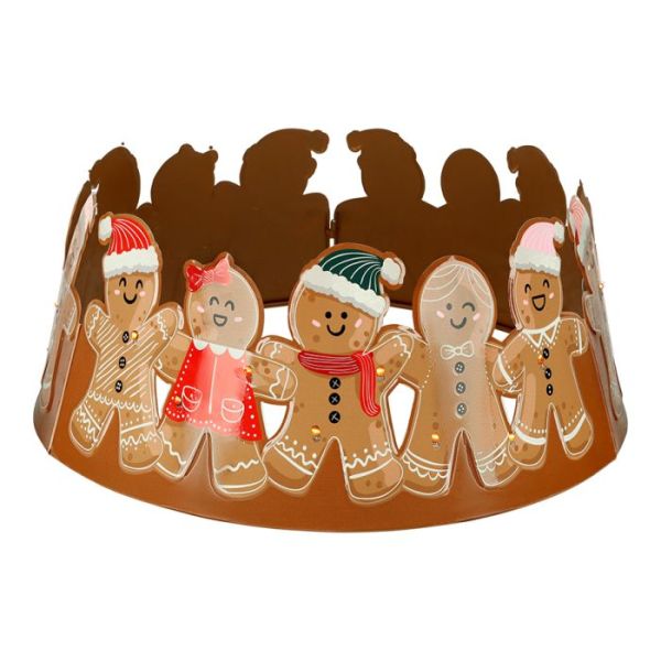 Tree skirt gingerbread metal