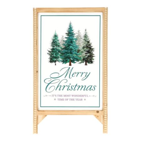 Sidewalk sign wood/metal