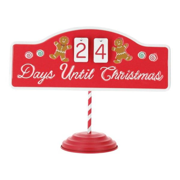 Countdown table sign metal