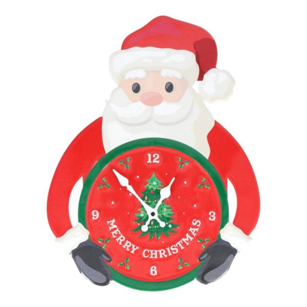 Clock santa metal