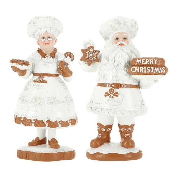 Gingerbread Santa &amp; Miss Santa poly