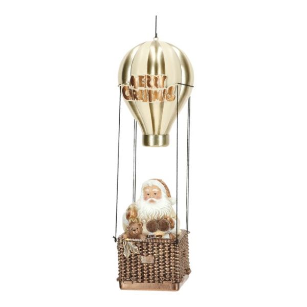 Santa in air balloon poly