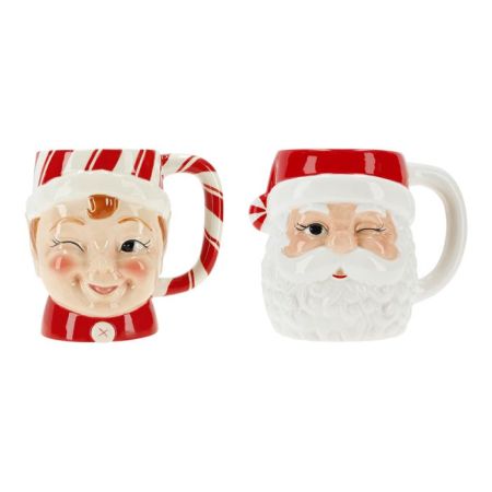 Cup elf &amp; Santa 2ass poly