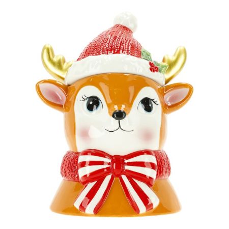 Cute deer cookie jar ceramic