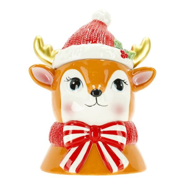 Cute deer cookie jar ceramic
