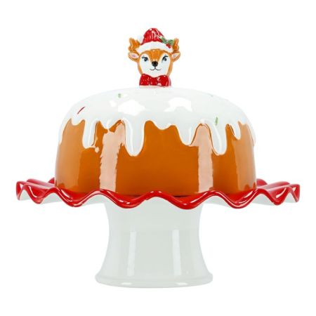 Deer cake display ceramic