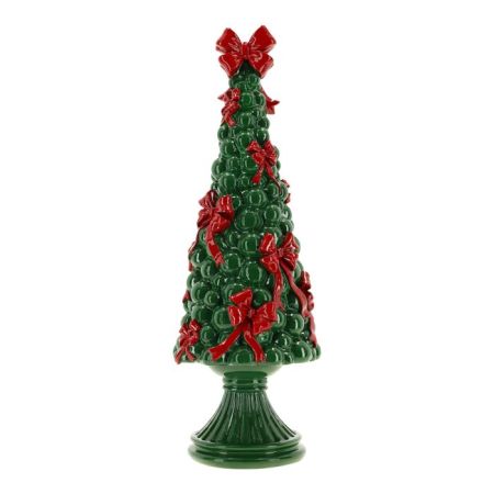Christmas tree with bows poly