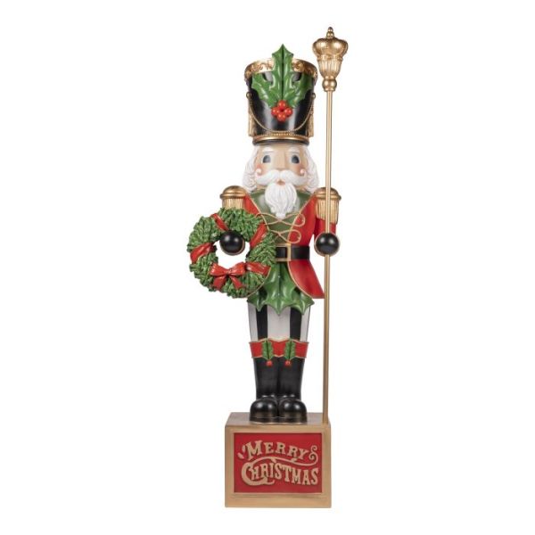 Nutcracker Merry Christmas on base 180cm poly