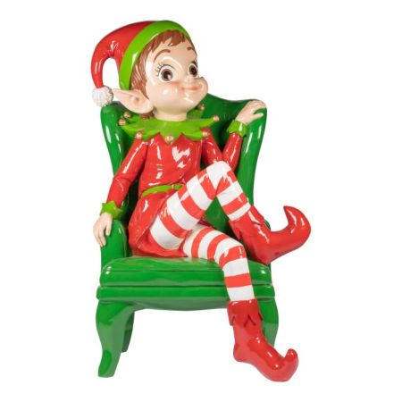 Elf sitting in sofa 150 cm poly