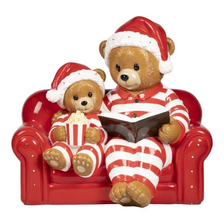 Bear family in sofa 80 cm poly