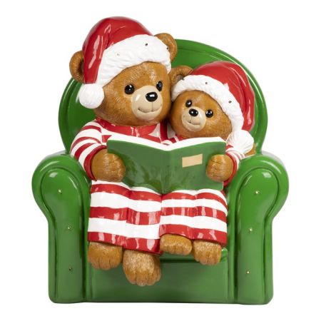 Bear family in sofa 80 cm poly
