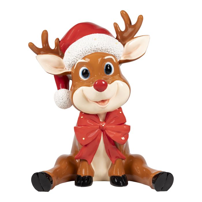 Funny deer sitting 80cm poly