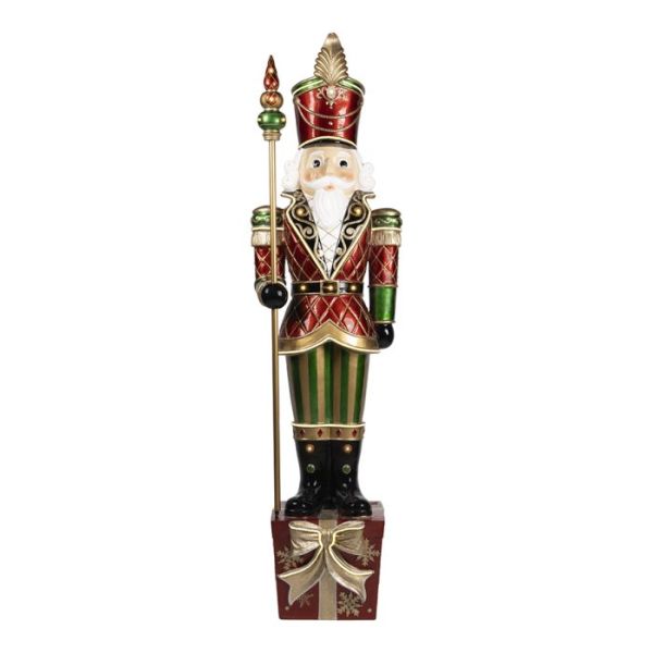 Nutcracker on giftbox fiberglass 193cm