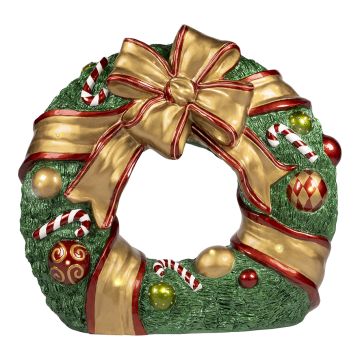 Wreath decorated fiberglass