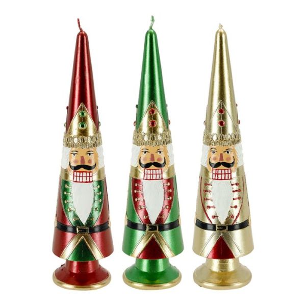 Nutcracker candle 23cm, 3ass