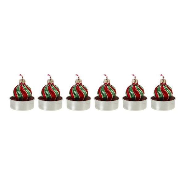 Christmas ball tealight, set of 6pcs