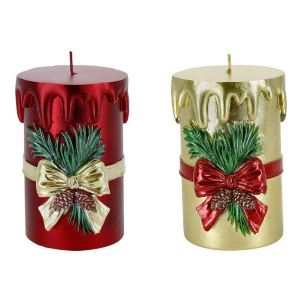 Christmas candle decorated 2ass
