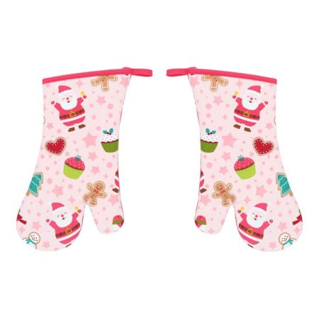 Christmas kitchen gloves - set of 2pcs