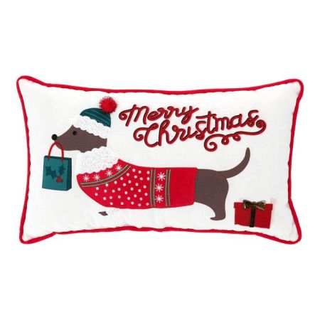 Pillow dog Merry Christmas