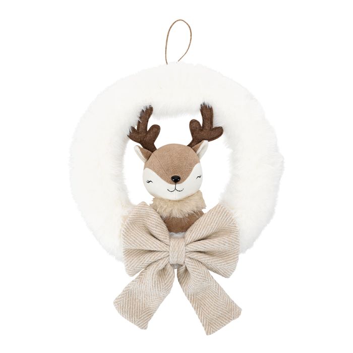 Reindeer on wreath plush