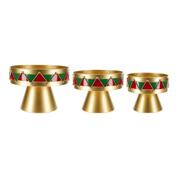 Plateau set of 3 metal
