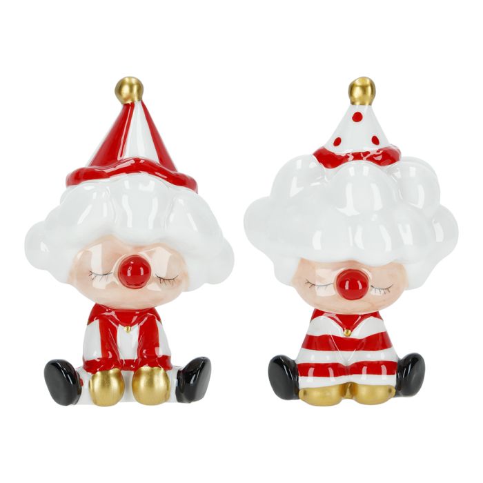 Clown 14,5cm 2ass ceramic