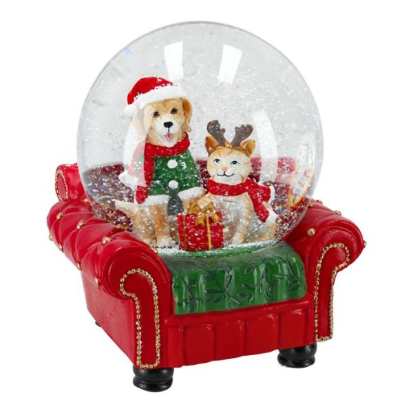 Waterball cat &amp; dog in sofa