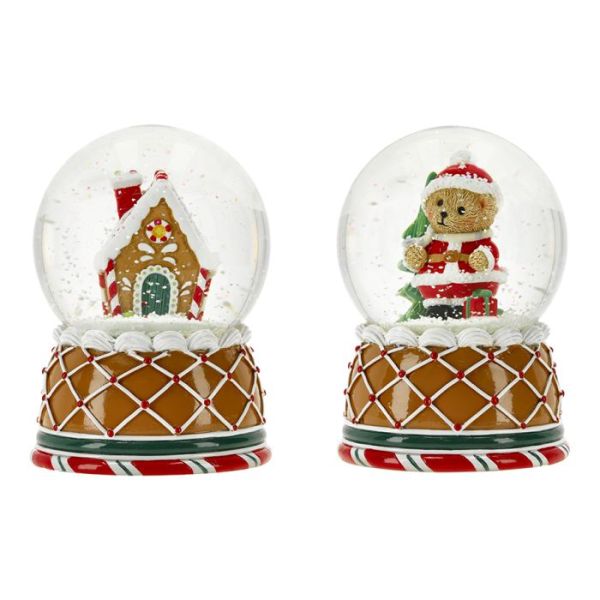 Waterball gingerbread house & bear 2ass