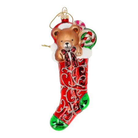 Stocking bear hanging ornament