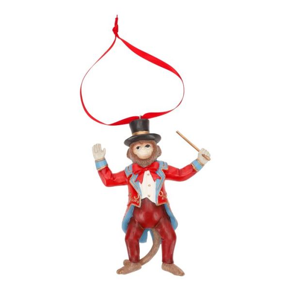 Circus monkey hanging ornament