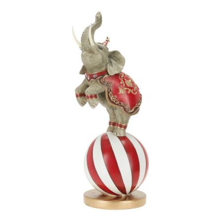 Circus elephant on ball