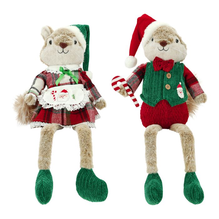 Squirrel boy & girl hanging legs 2ass