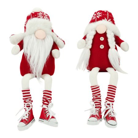 Gnome hanging legs with sneakers 2ass